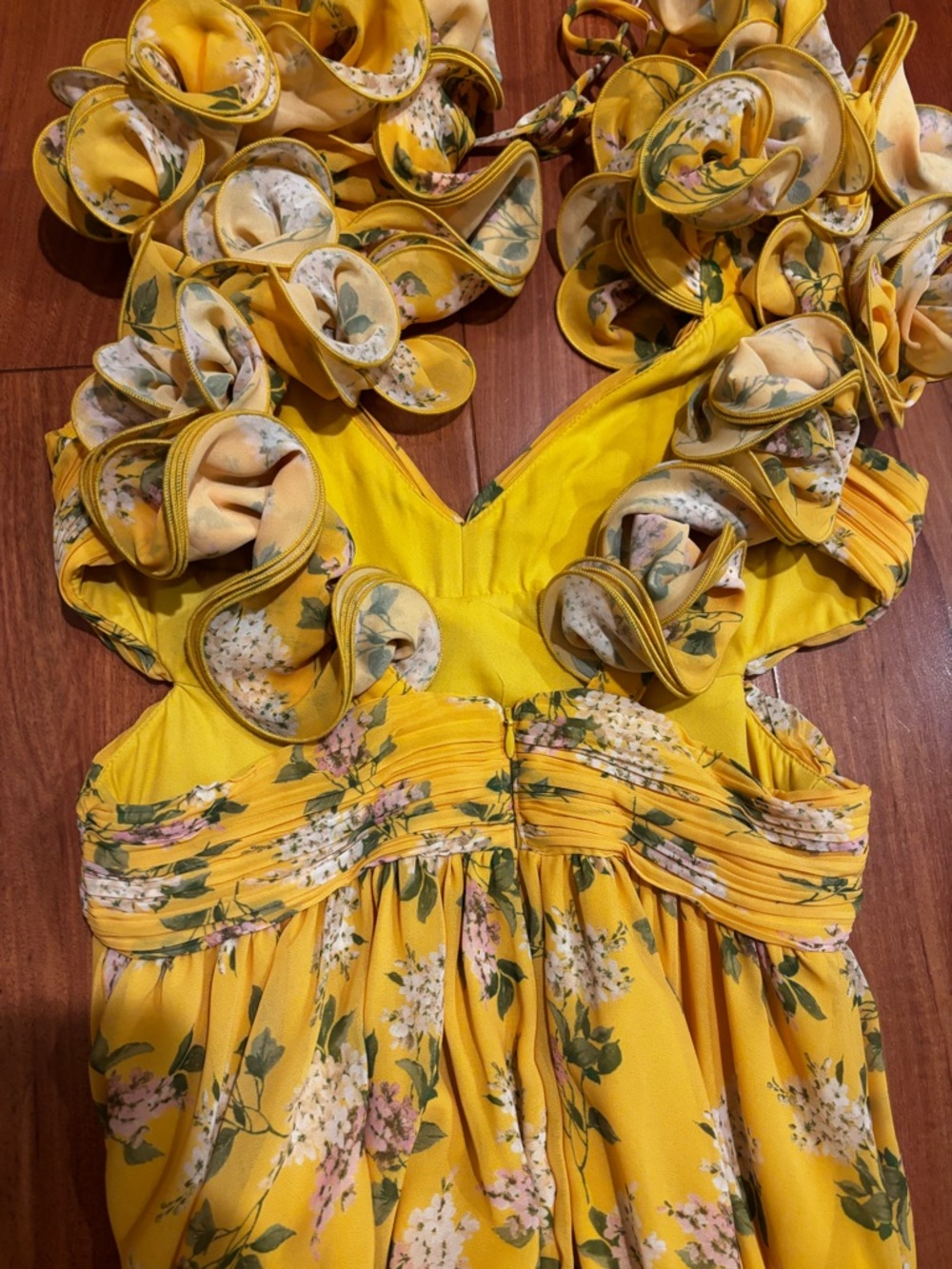 ANTONIO MELANI Yellow Floral Maxi Dress - Picture 6 of 10